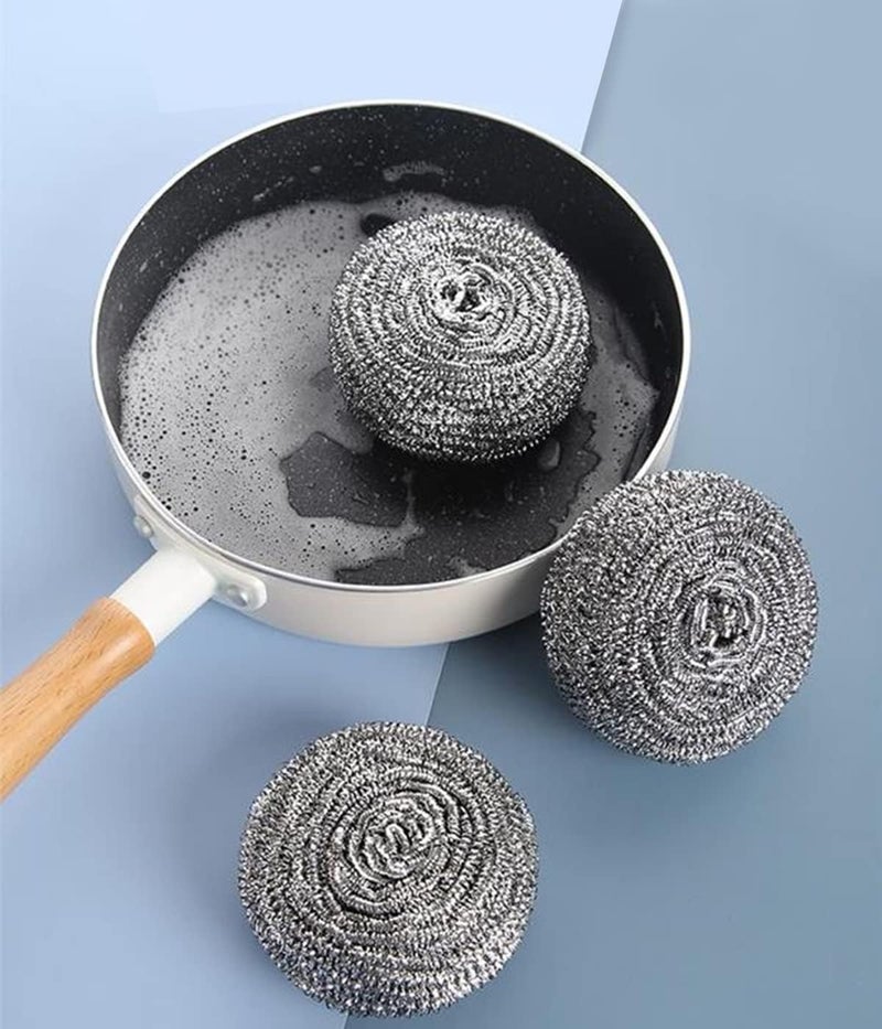Docduet 12Pcs Steel Wool Scrubber - Steel Wool for Cleaning Dish Pots Pans Grills Stainless Steel Scrubber for Kitchen Sinks Cleaning Steel Wool Pads Metal Scrubber - Image 2